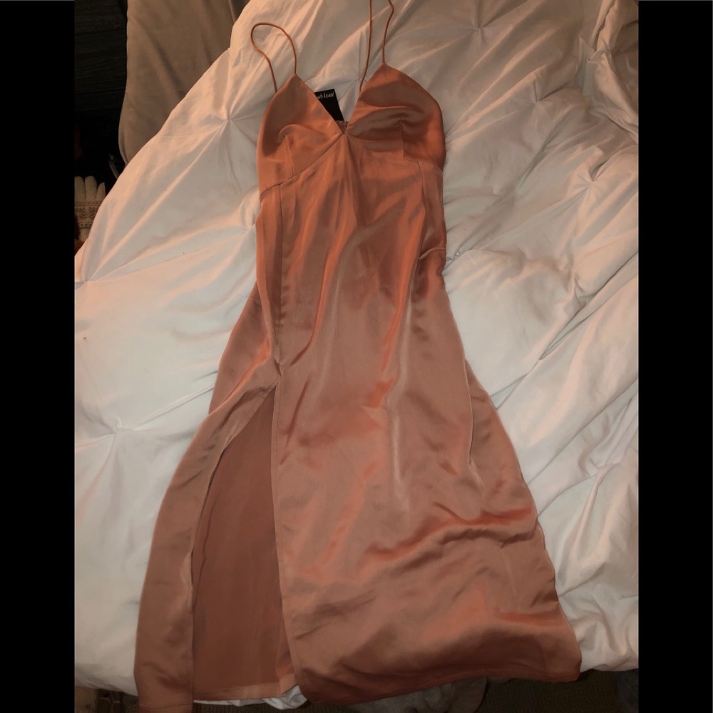 New Split Leg Silk Dress